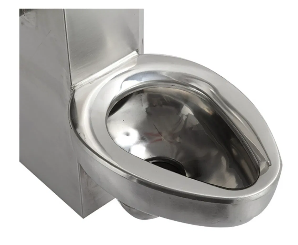 American Style Wall-Hung P-Trap Stainless Steel Toilet Prison Toilet