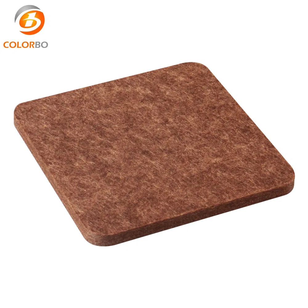 Class A Fire Retardant Interior Acoustic Ceiling Material CBB39 Red Brown Polyester Fiber 9mm Panel