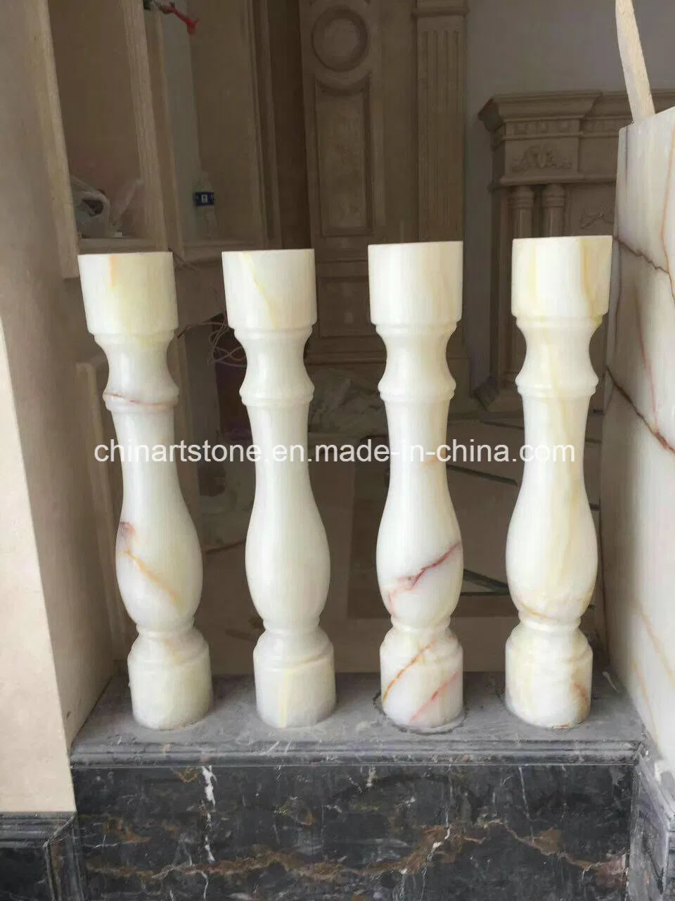 Chinese White Onxy Handrail for Step
