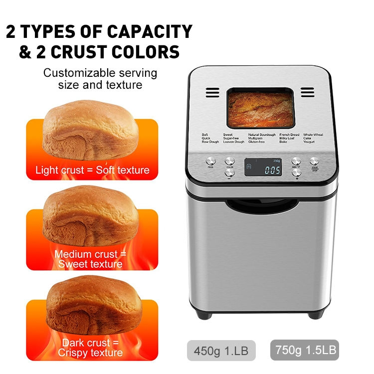 Premium Automatic Bread Maker with Customizable Settings for Fresh Homemade Loaves