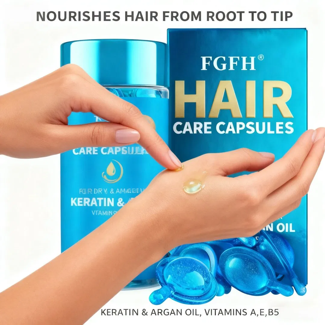 Keratin Hair Treatment Serum with Argan Hydrating Hair Care Capsule