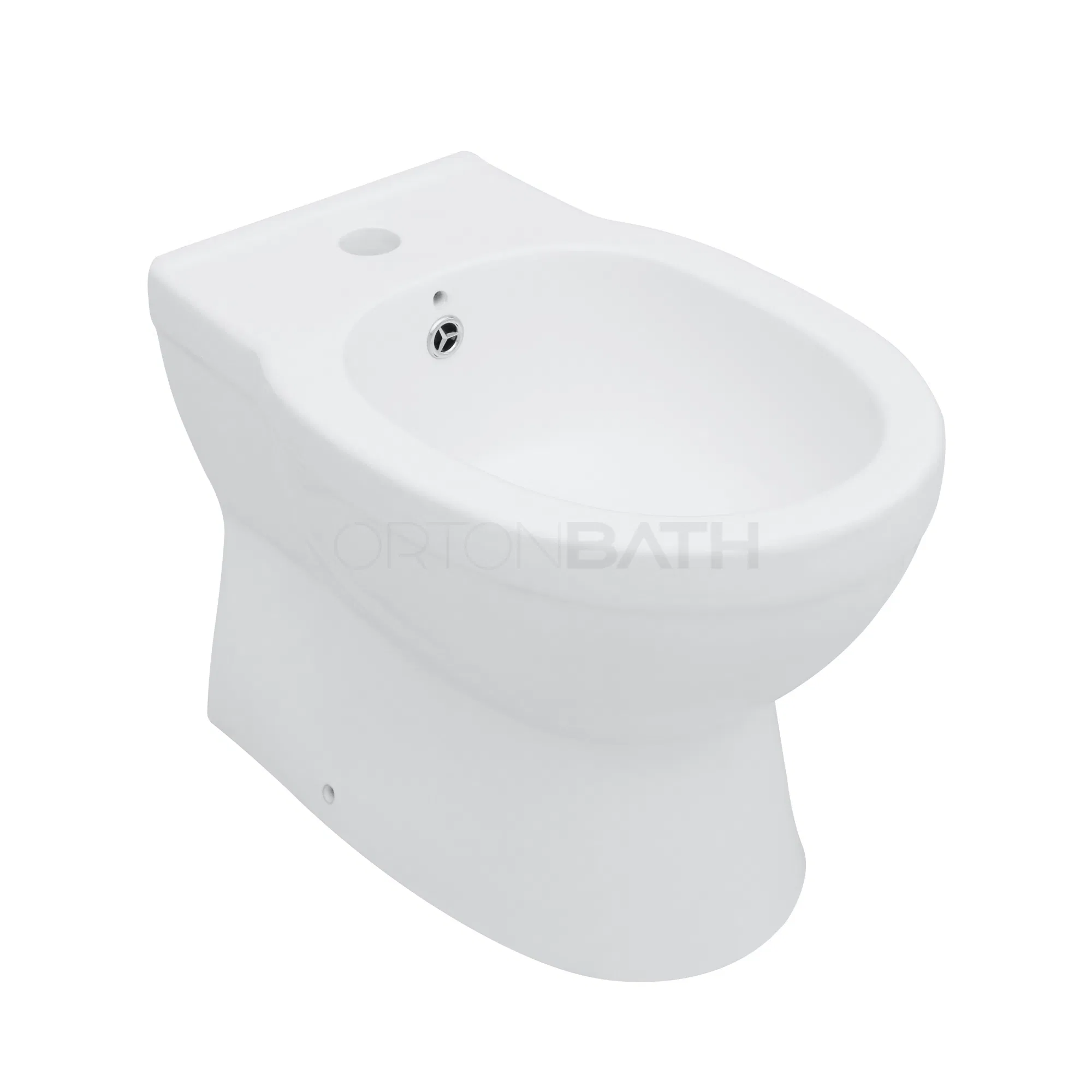 Ortonbath Floor Mounted 3 Tap Holes Toilette Bidet Ceramic Bathroom Sanitary Wash Toilet Bidet Floor Mounted Lady Use Bidet