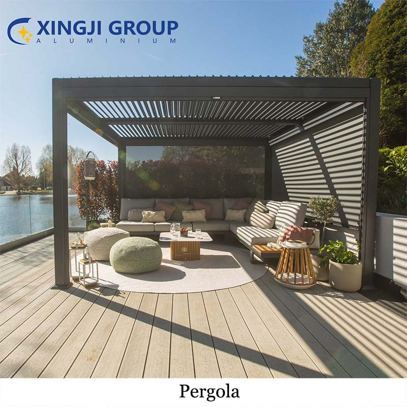 European Pergola Chinese Pavilion Balcony Large Glass Sunroom Aluminum Garden House