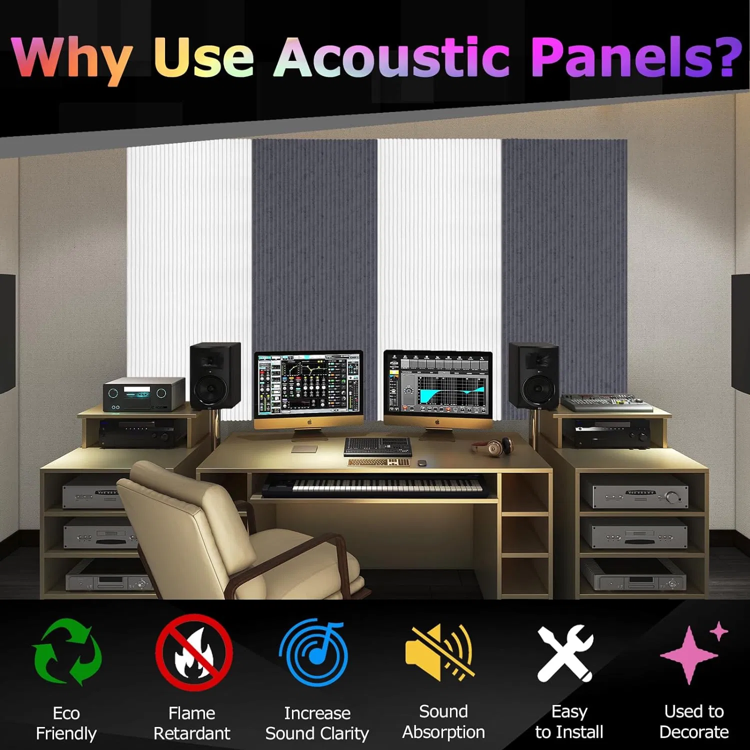 Wall Decor Ceiling Sound Absorbing Materials Pet Acoustic Panel