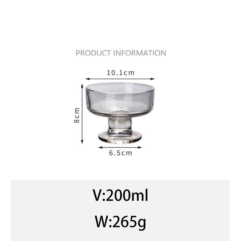 Ice Cream Cup Milkshake Pudding Mousse Dessert Bowl Simple Style Glass Cup