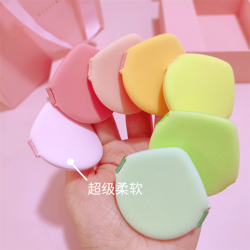 Soft Exquisite Warm Colors Double-Faced Bulk Price Powder Puff High Quality Lightweight Portable Custom Makeup Powder Puff