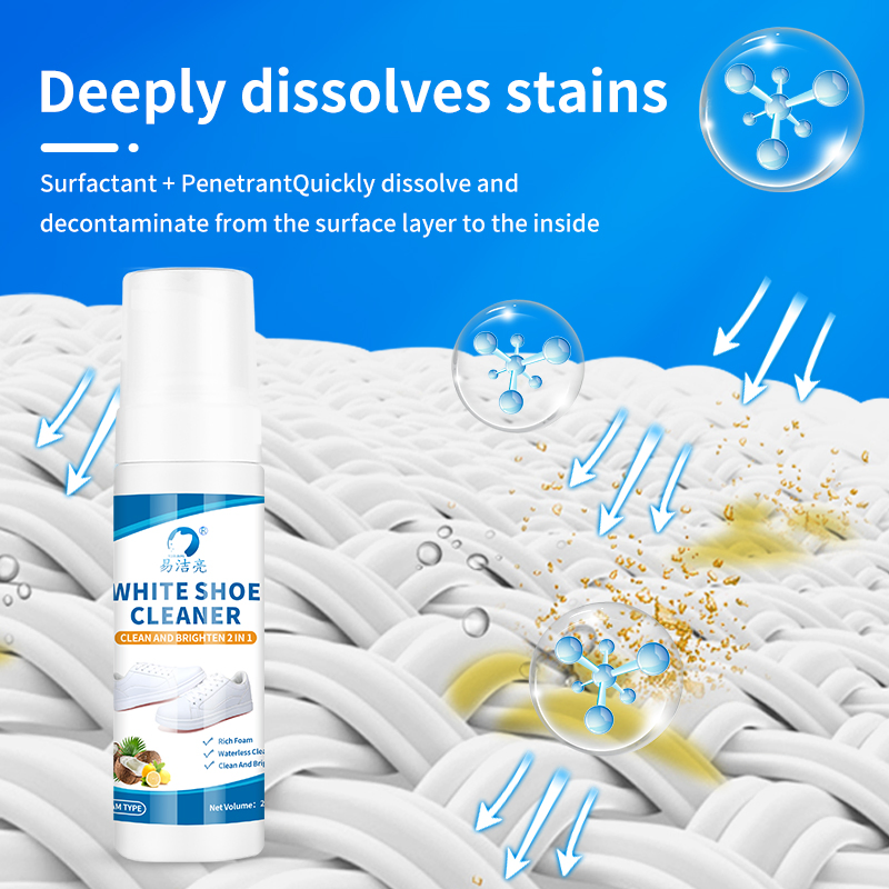 Sneaker Cleaning Foam 200ml Shoe Stain Remover White Shoe Cleaner