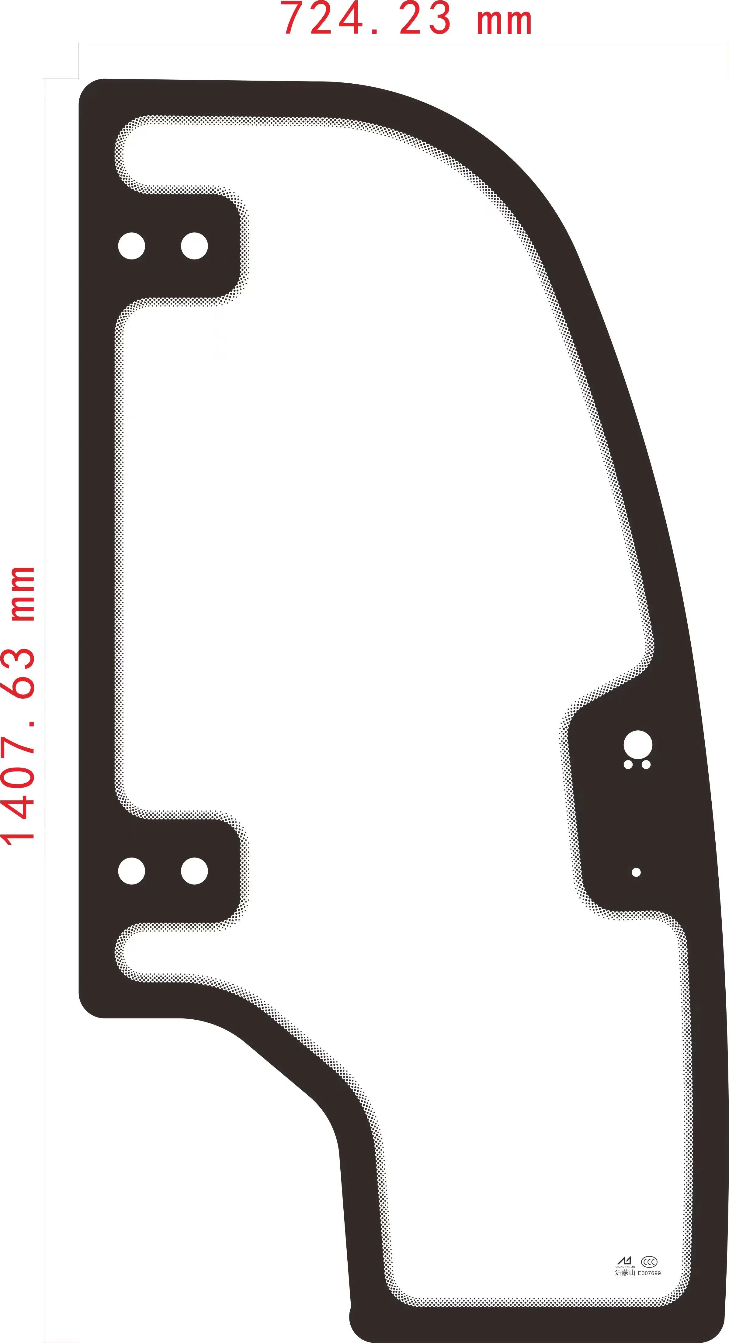 Прозрачное закаленное стекло высокой плотности для боковой двери инженерной техники/трактора