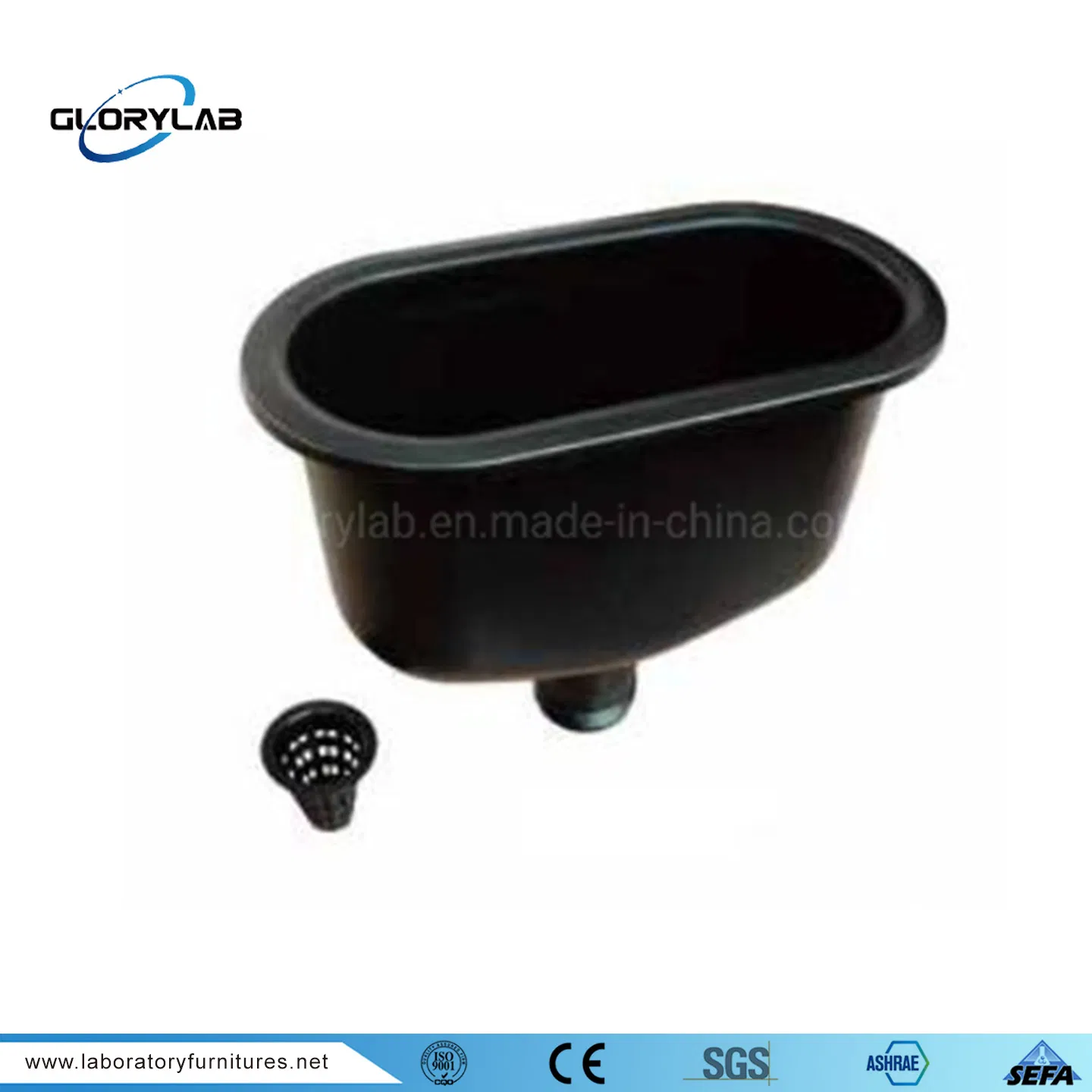 Lab Fittings Fume Hood PP (Polypropylene) Material Cup Lab Sink (JH-PS005)