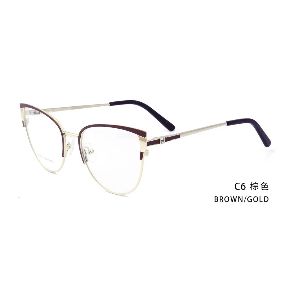 Gd New Fashion Cat Eye Metal Eyeglasses Frames Optical Eyewear