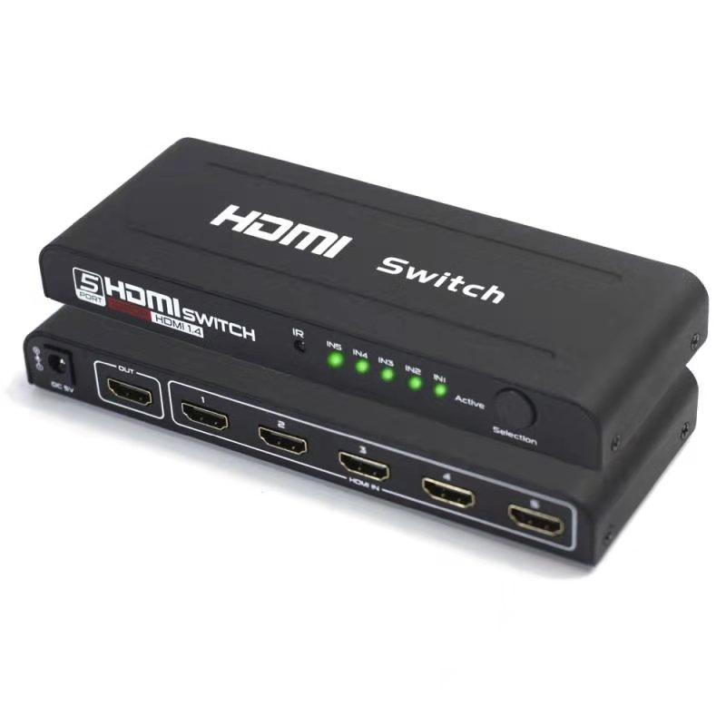 Коммутатор HDMI на 5 портов с металлическим корпусом