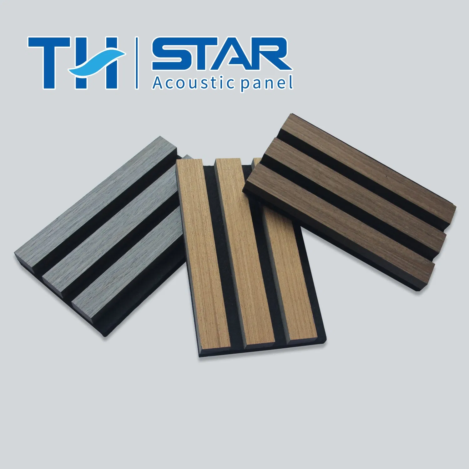 House Wall Tile Soundproof Grooved Acoustic Panel Polyester Fiberboard Sound-Absorbing Lightweight MDF/Compact Panel Slats