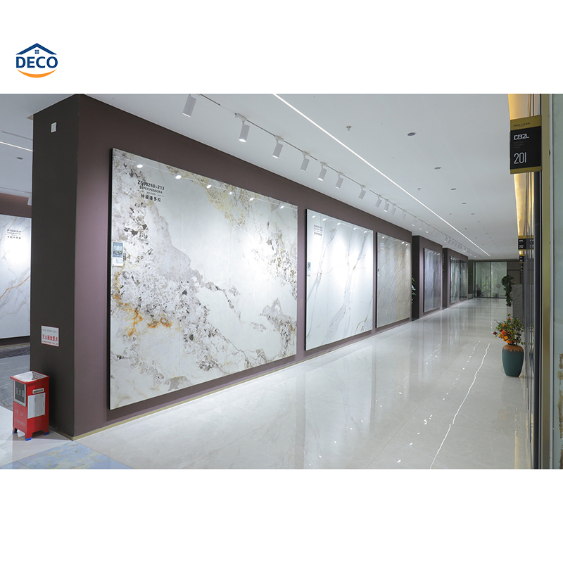 Полированная керамическая плитка 900x2600 мм, черно-белая