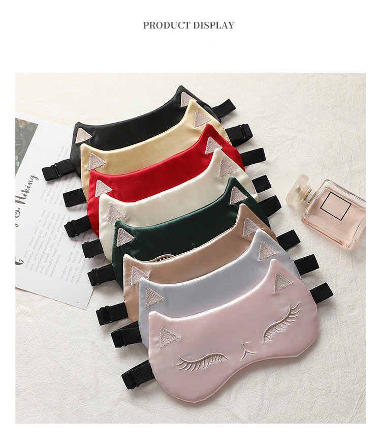 Wholesale 100% Silk Fabric Mulberry Silk Eye Mask for Travel Relax Luxury Sleep Eyemask