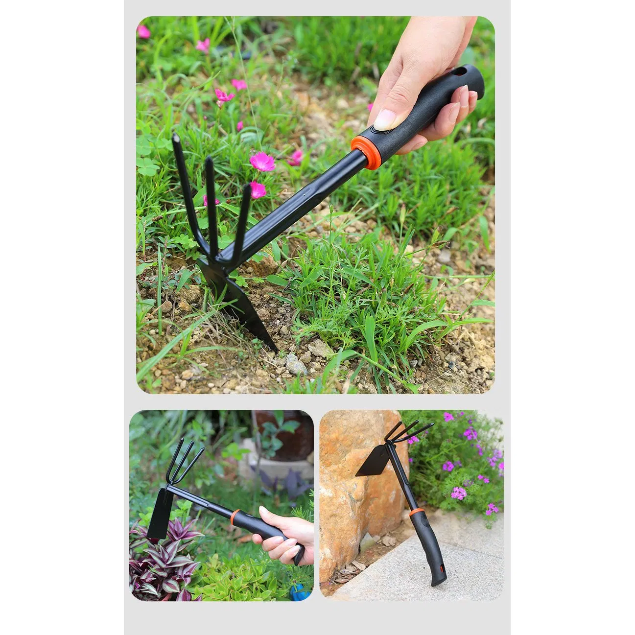 Rubber Plastic Handle Steel Shovel Spade