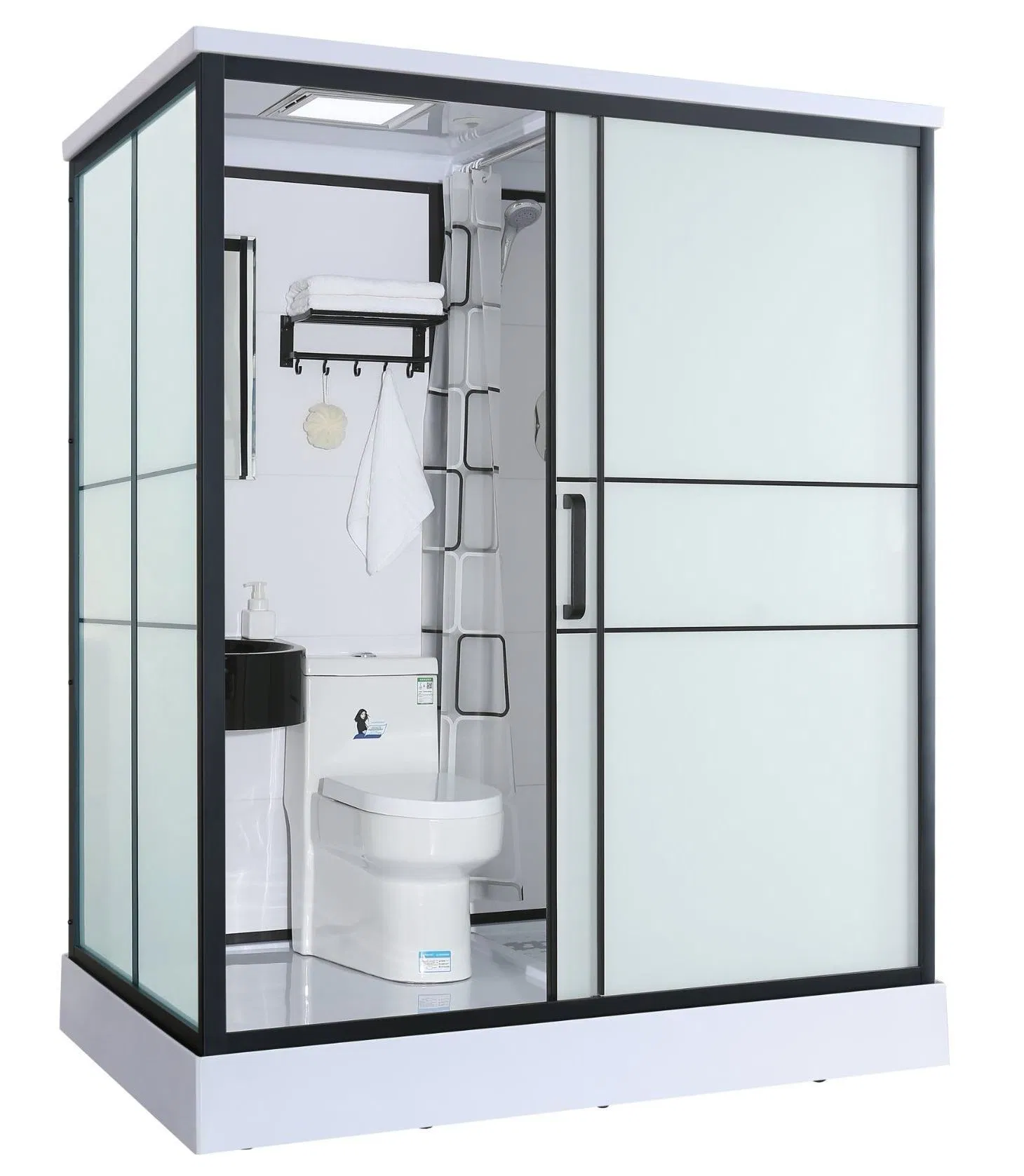 Prefab Bathroom Shower Room with Toilet Bathroom Pods Dry Wet Depart
