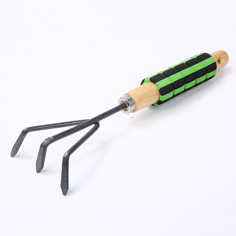 Hot Sale Green Rake Shovel Fork Basic Garden Tool Set for Weeding