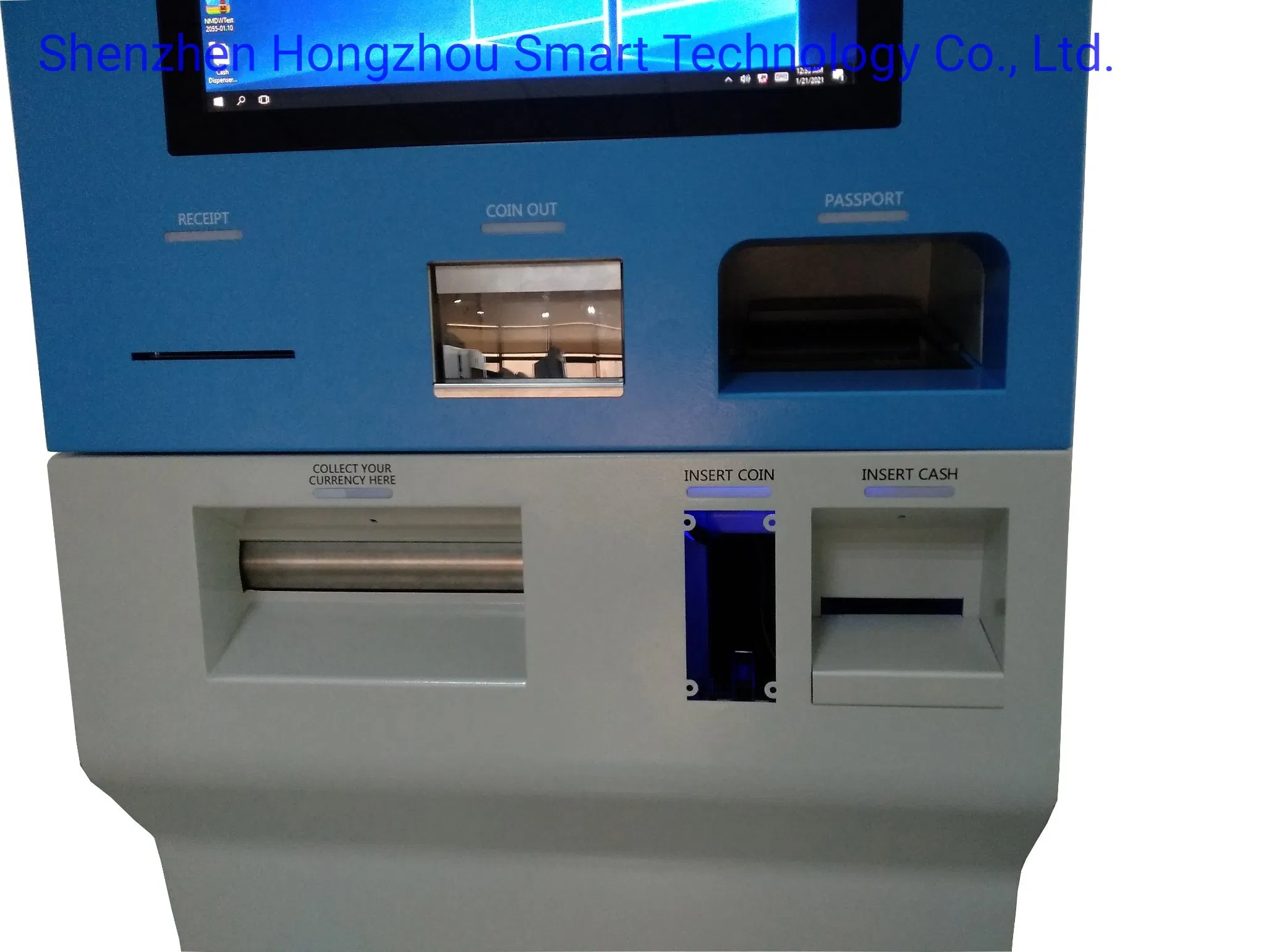 Elegant Foreign Currency Exchange Kiosk with Coin Accepting Cash Aceepting