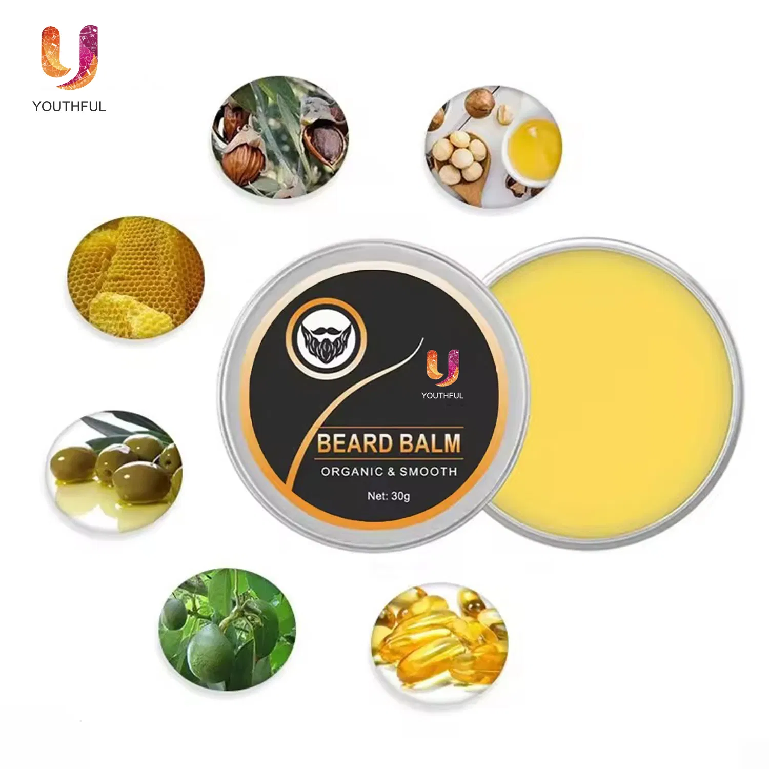 Natural Moisturizing Smoothing Beard Professional Care Cream