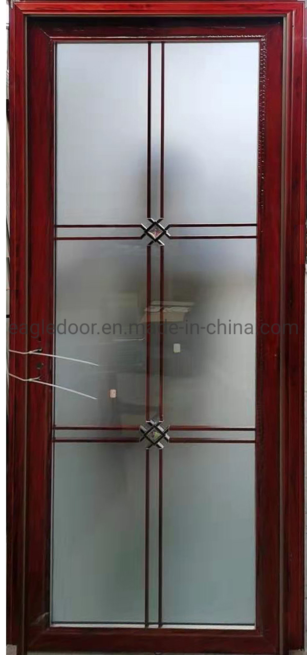 Алюминиевая стеклянная дверь для ванной EA-2080, черная рама