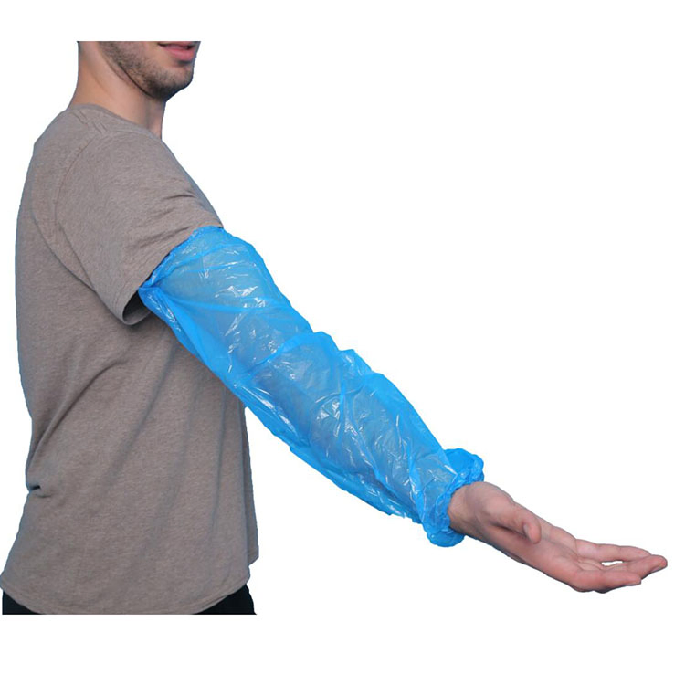 Disposable Oil Proof Polyethylene LDPE Plastic Blue Sleeve Cover Arm Oversleeves