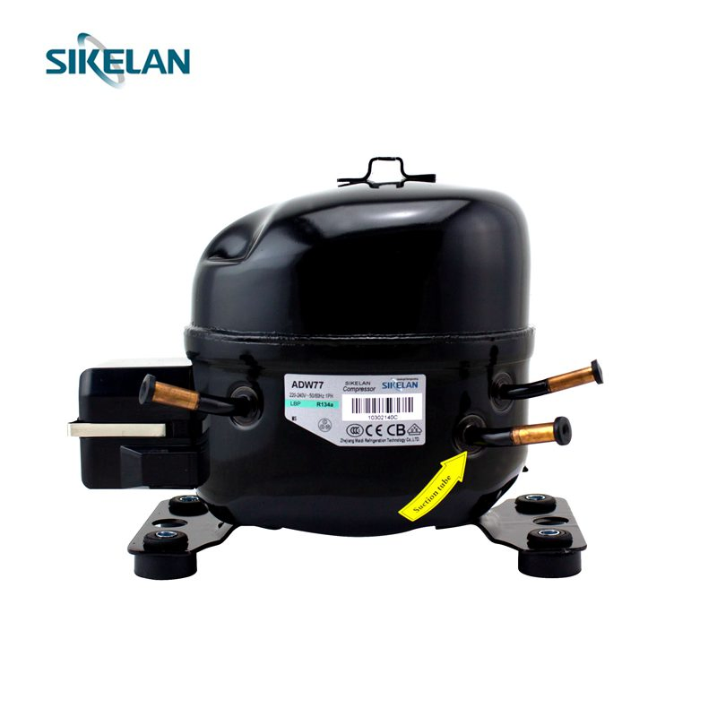 AC Compressor, Refrigerator/Freezer Compressor, Adw77, Ms Size for R134A Gas, 220V/50Hz