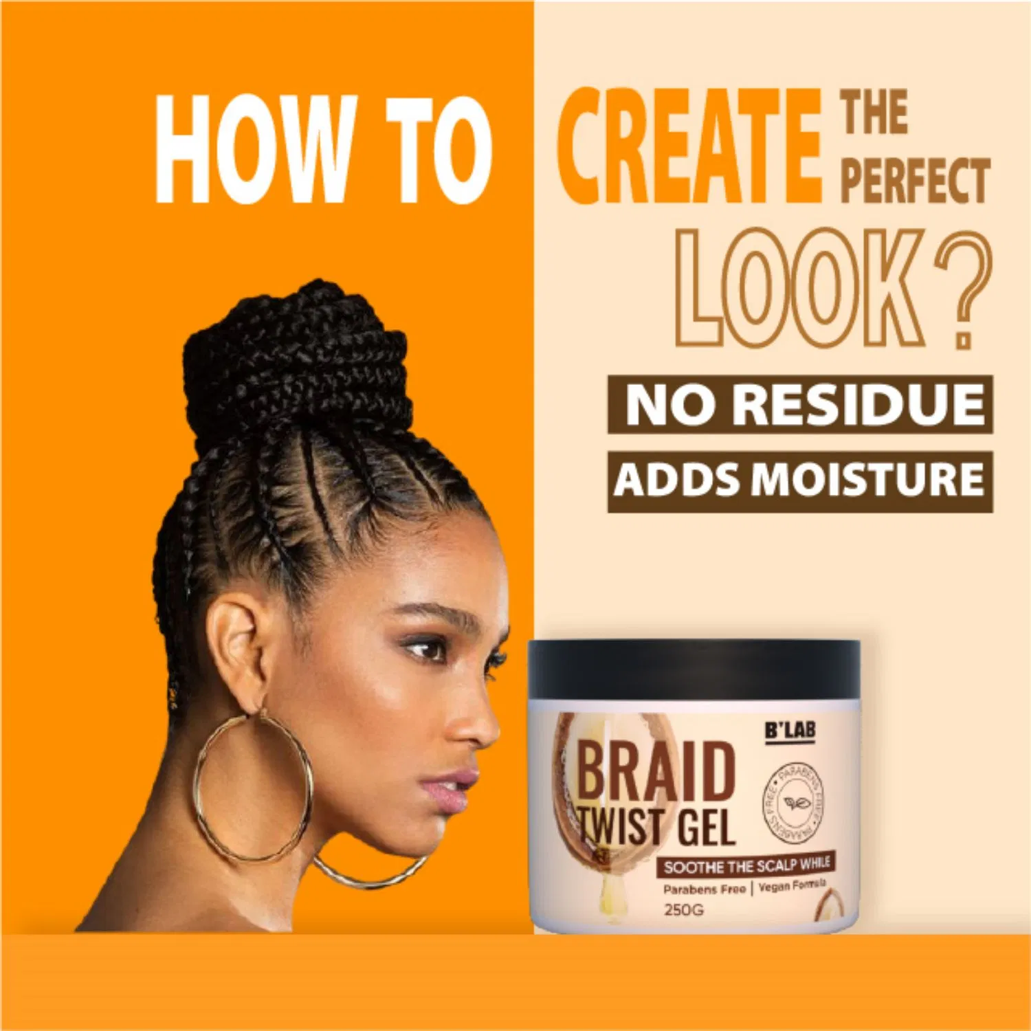 Factory Directly OEM & ODM Braid & Twist Gel Loc Twisting Hair Gel Private Label Loss Hair Styling Gel