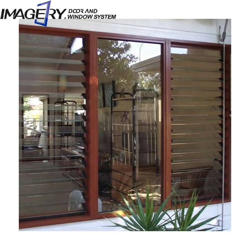 Aluminum Glass Window Shutters Fixed Aluminium Louvres Louver Window for Warehouse