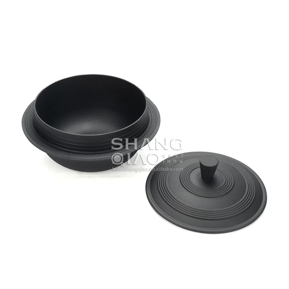 Корейский чугунный казан Gamasot 22 см с крышкой