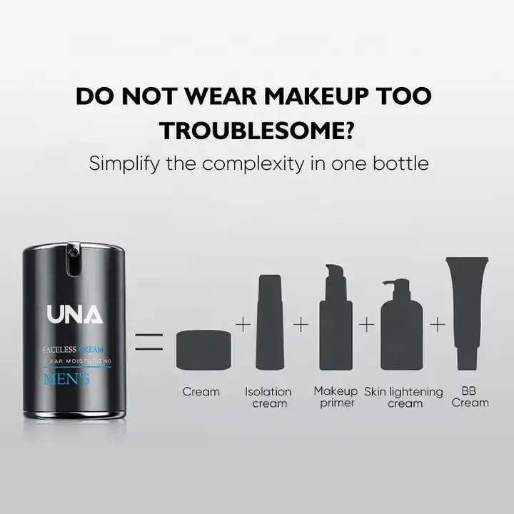 Men's Makeup Private Label Natural Vegan Lazy Cream Face Concealer Whitening Brightening Isolation Tone up Cream