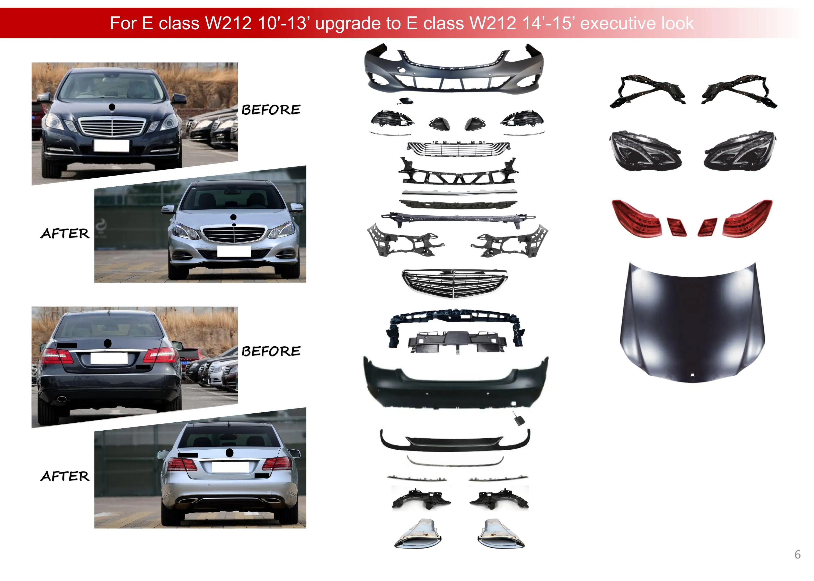 Кузовной обвес Sport Bumper для Mercedes-Benz GLE 350 (167) 2021 с решеткой радиатора под GLE 450