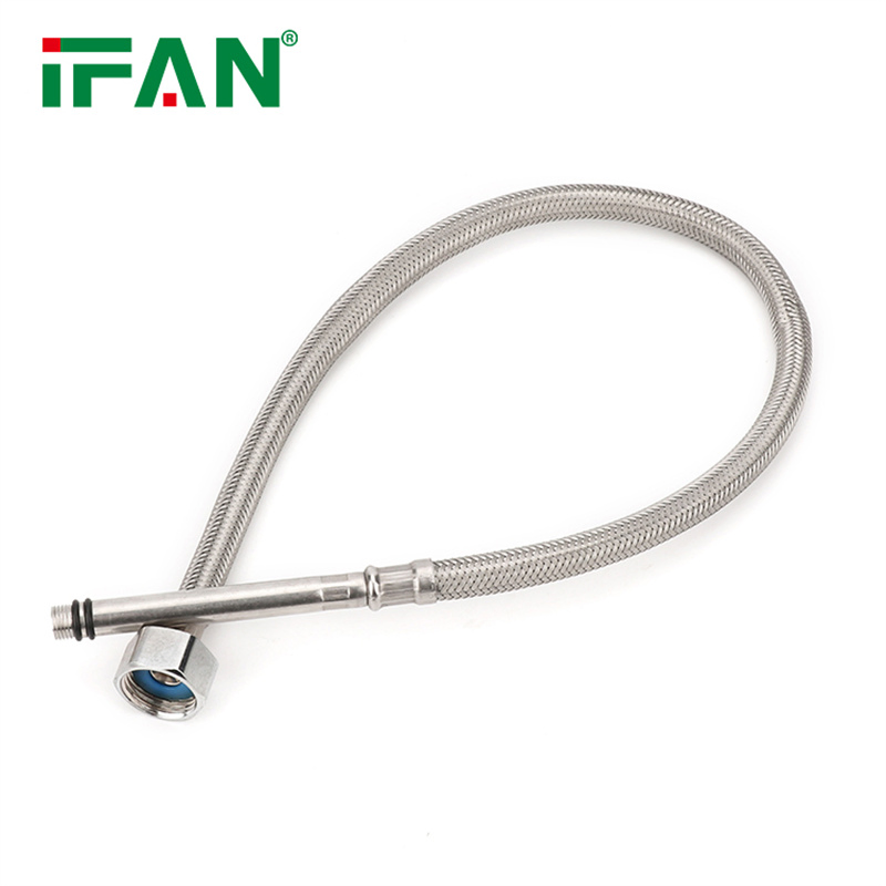Ifan OEM Long-Lasting 30-60cm Bathroom Hose Stainless Steel Braided
