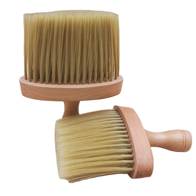 Private Label Detangling Hair Brush Wooden Facial Cleansing Detangler Brush Barber Neck Duster Beard Shaving Brush