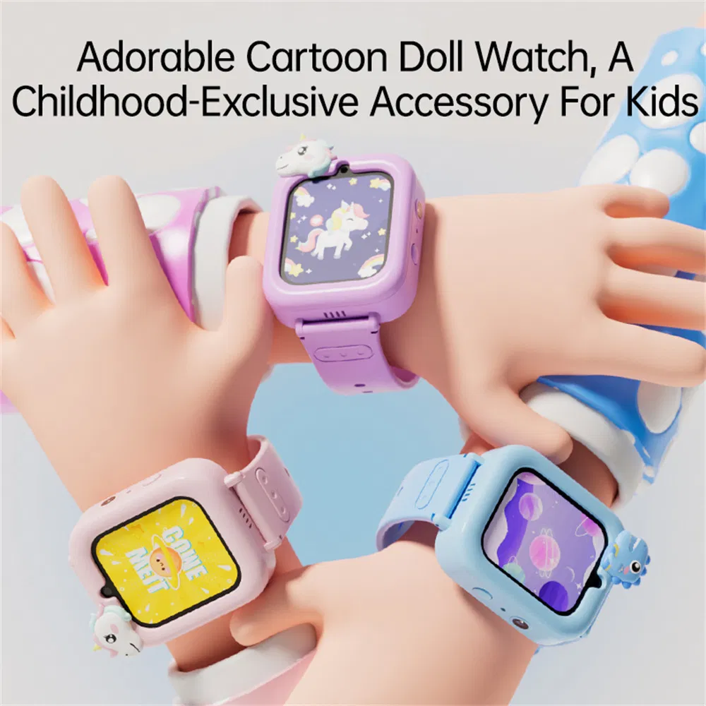 K90 1.83 Inch Touch Screen Pink Built in 36 Games Video Recorder Music Player Kids Gift Flashlighting Children Smart Watch with Camera for Studying