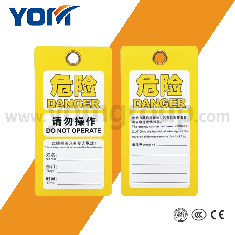 Corrosion Resistance Lockout Tag with Metal Holes