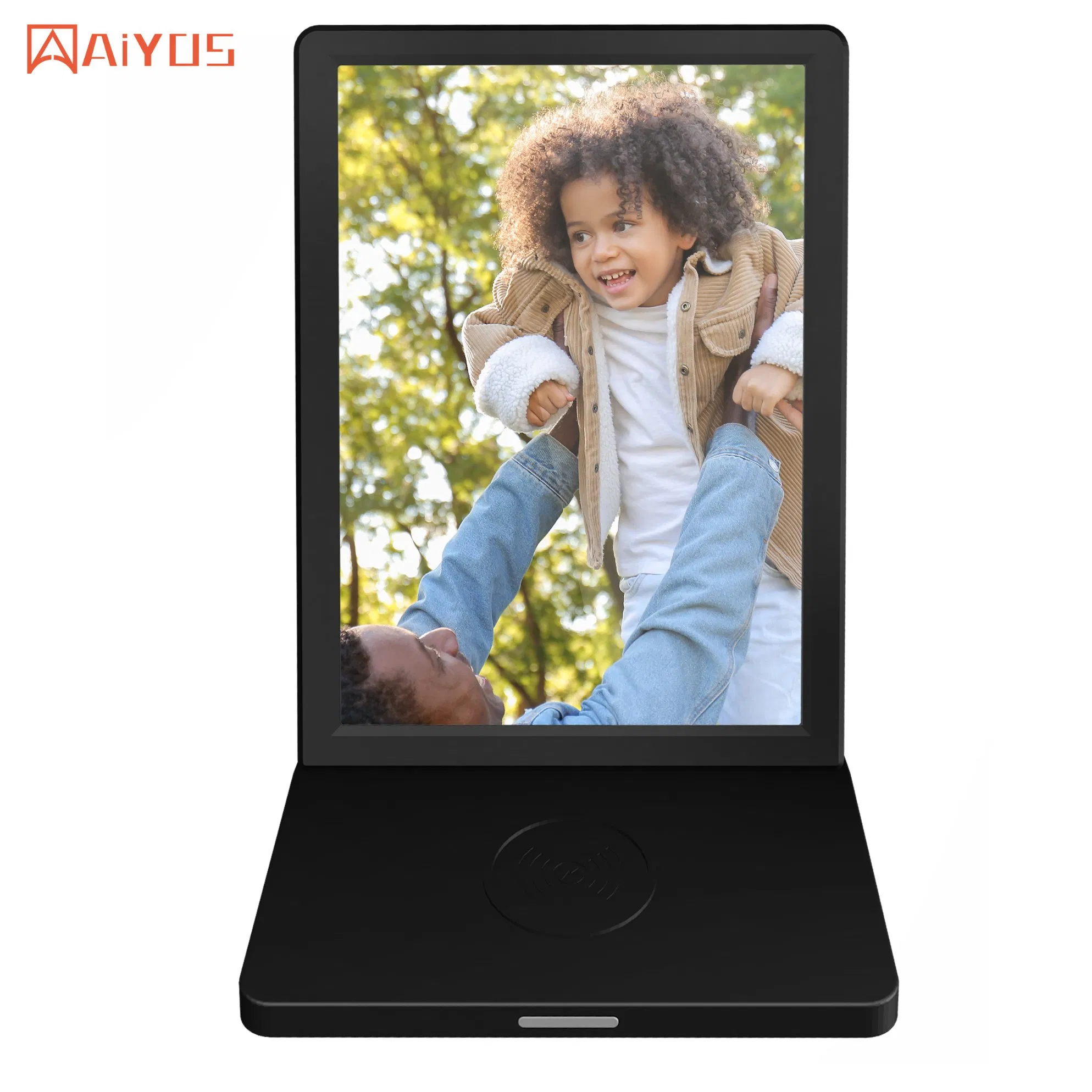 Android WiFi 6 Version with 9.7" IPS LCD Advertising Player Wireless Fast Charger 15W Good for Home/Office Using Signage Display