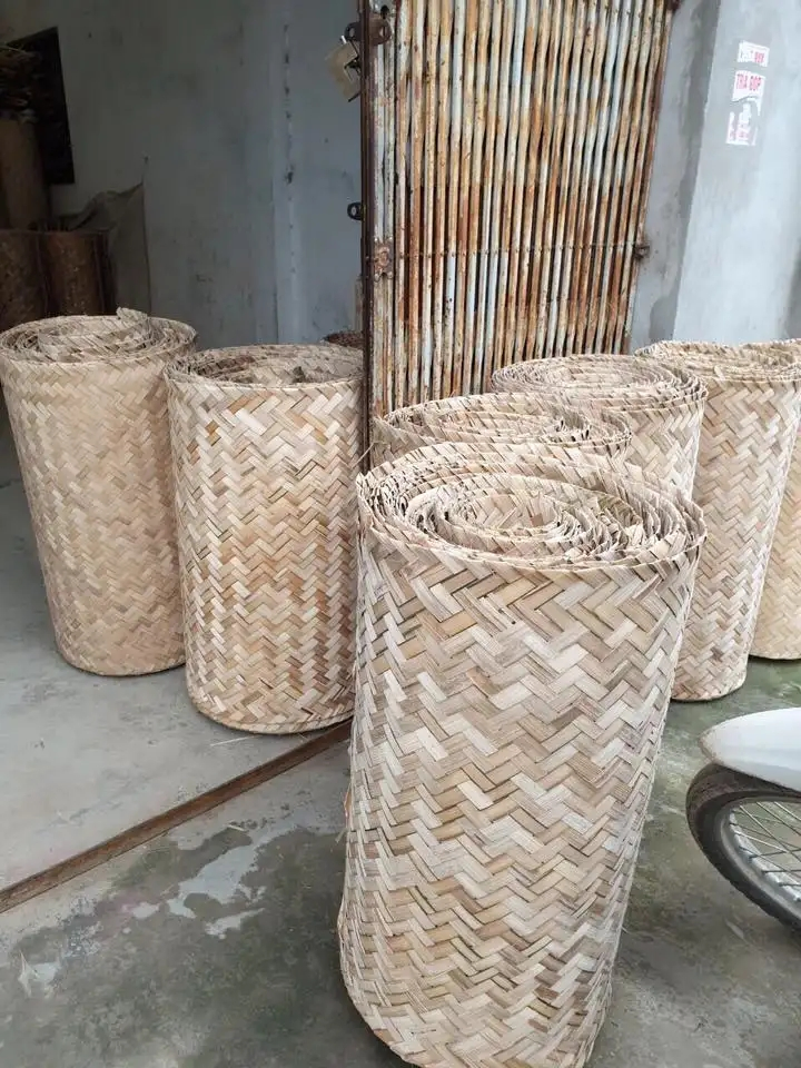 Bamboo Herringbone Weave Lauhala Mat Bamboo Wall Covering and Ceiling Decorate