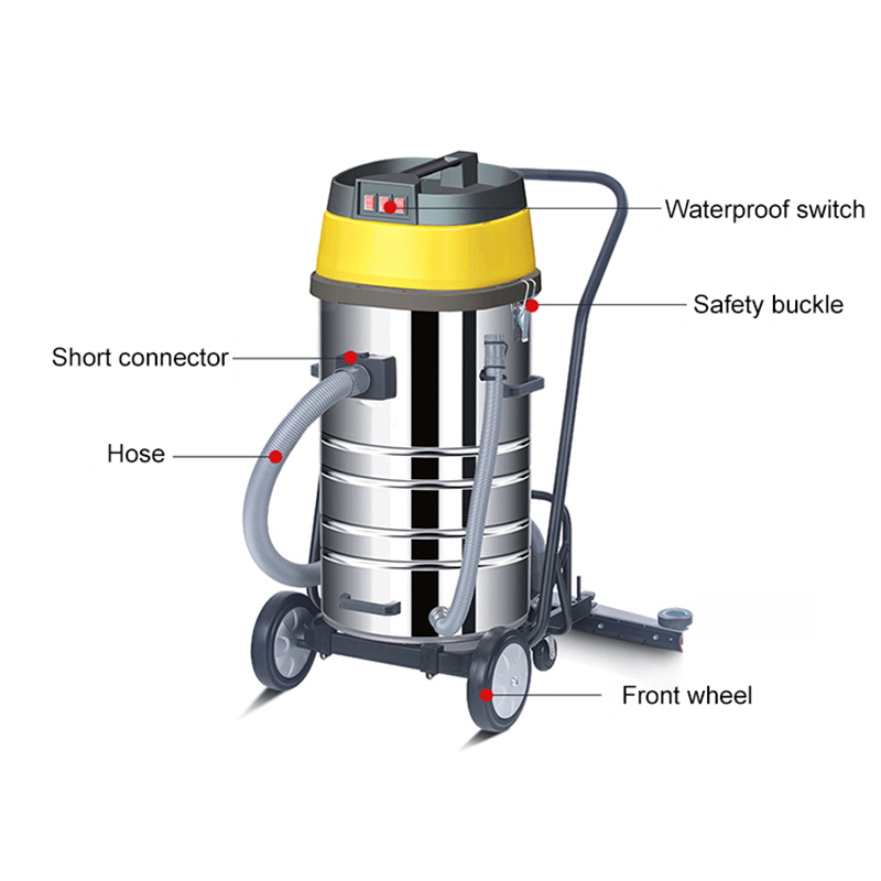 Large Capacity Cleaning Machine Three-Motor Wet/Dry Vacuum Cleaner (Rear Squeegee)
