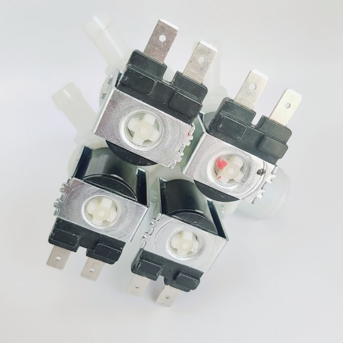 Fully Automatic Washing Machine Inlet Valve Solenoid Valve One in Four out Accessories Nylon Four Valve Water Dispenser Dishwasher Pulsator