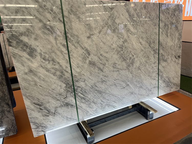 Natural Marble Grey White Stone with Veins Slab Tiles