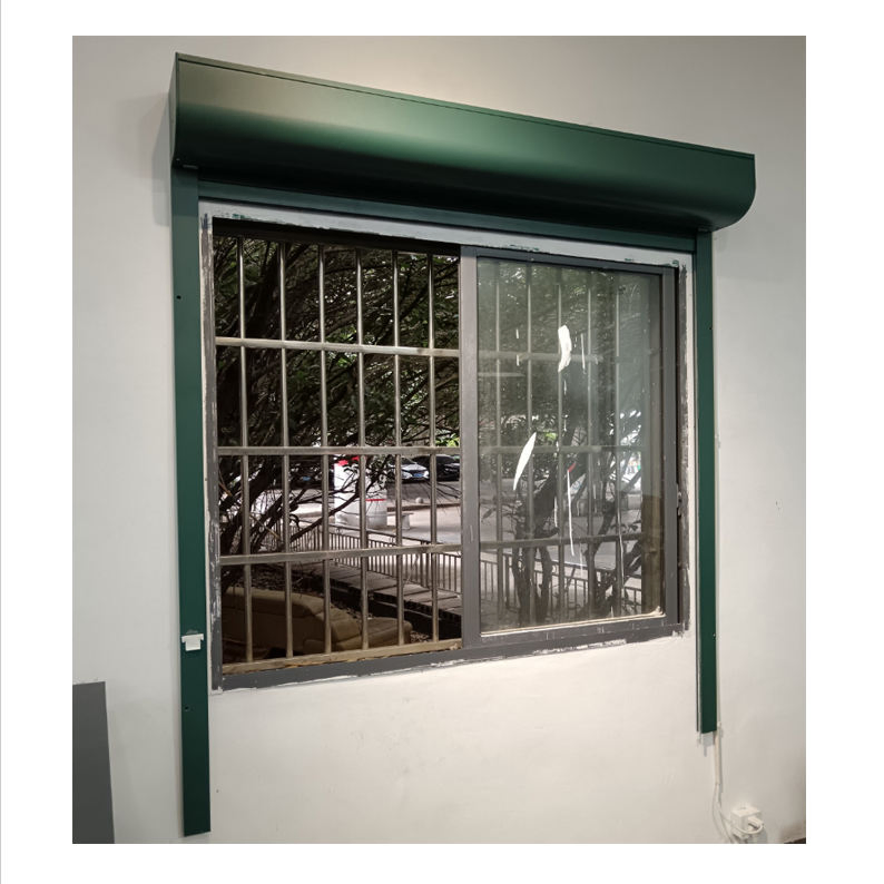 Modern Home Safety Aluminum Rolling Shutter Window Door Windproof Vertical Opening Pattern User-Friendly Remote Aluminum Alloy Storm Window
