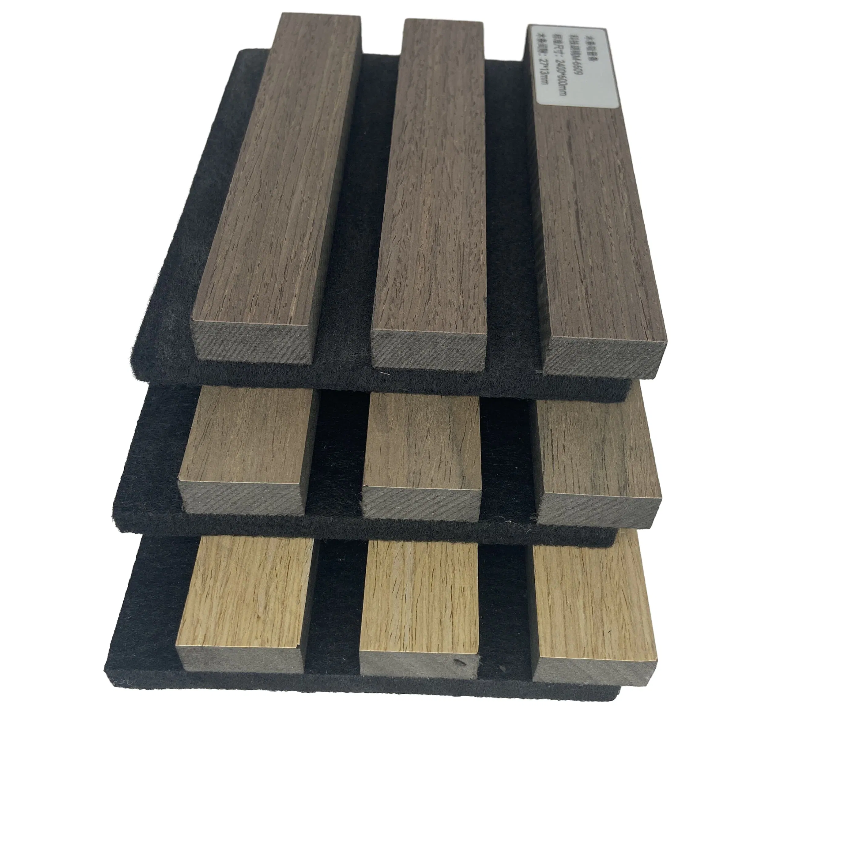 Sound-Absorbing Decorative 3D Wood Slat Acoustic Panel for Interior Wall and Ceiling