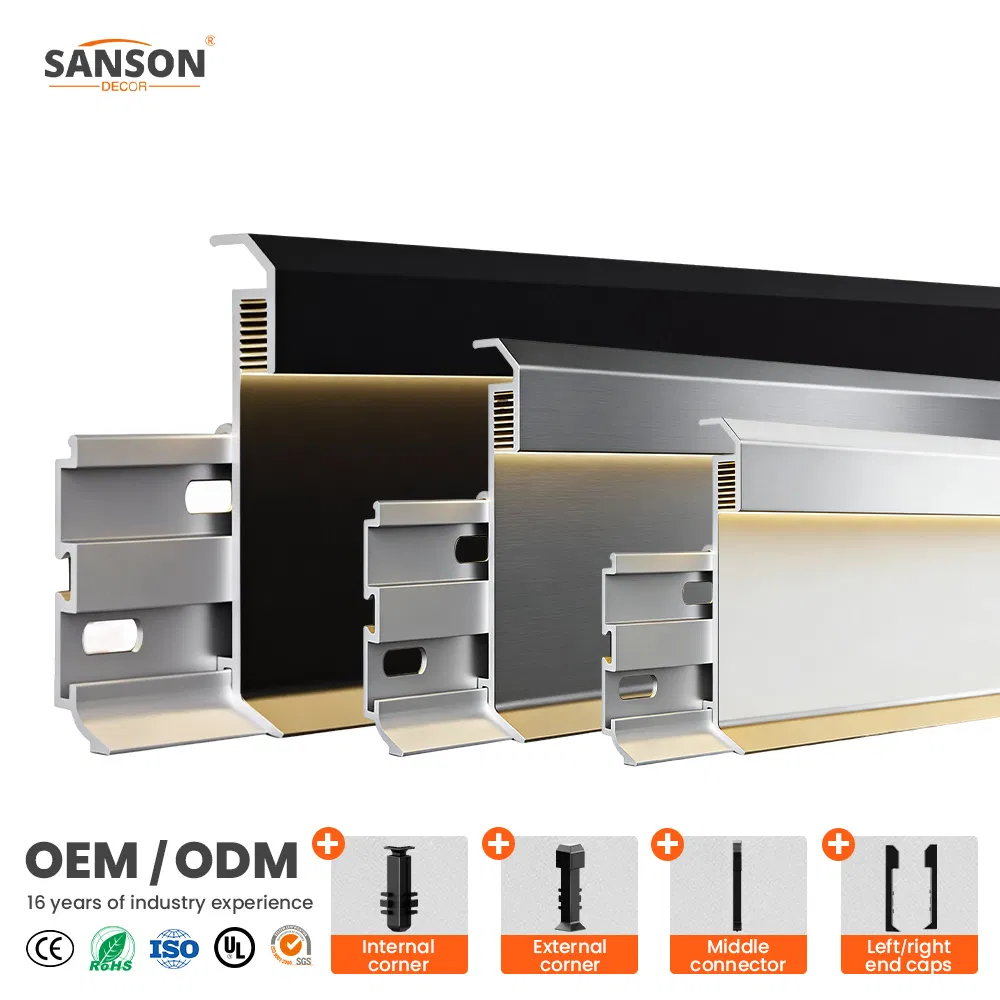 Durable Aluminium LED Skirting Board for Contemporary Home Design