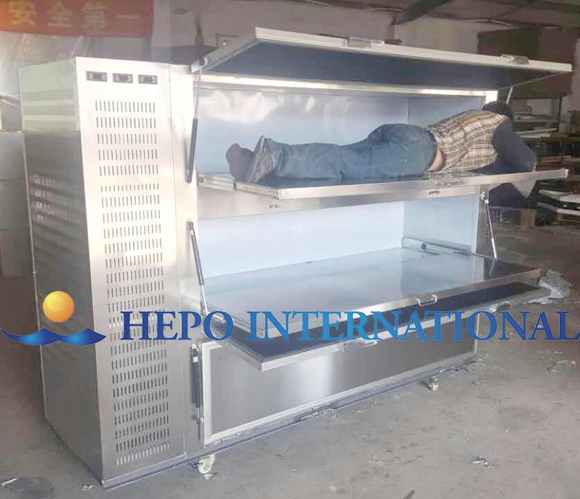 1 to 6 Bodies Stainless Steel Medical Corpse Freezer Mortuary Freezer