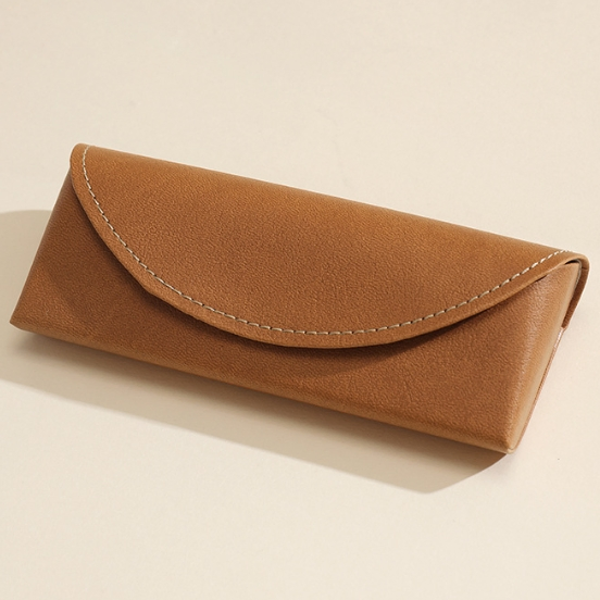 Minimalist PU Leather Foldable Slim Magnetic Sunglasses Glasses Case