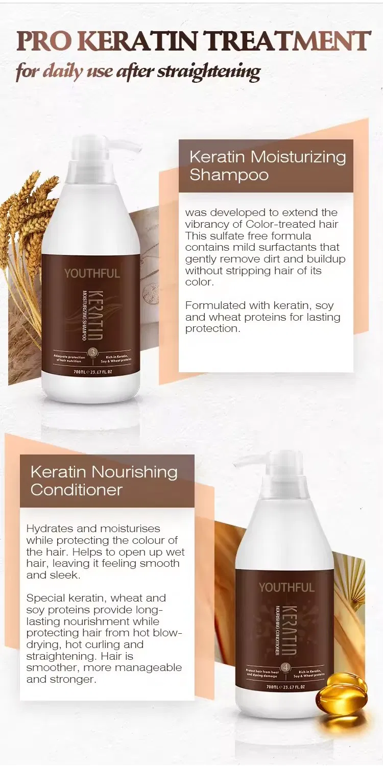 Organic Hair Care Keratin Hair Treatment Straightening Hair Protein Treatment Cream