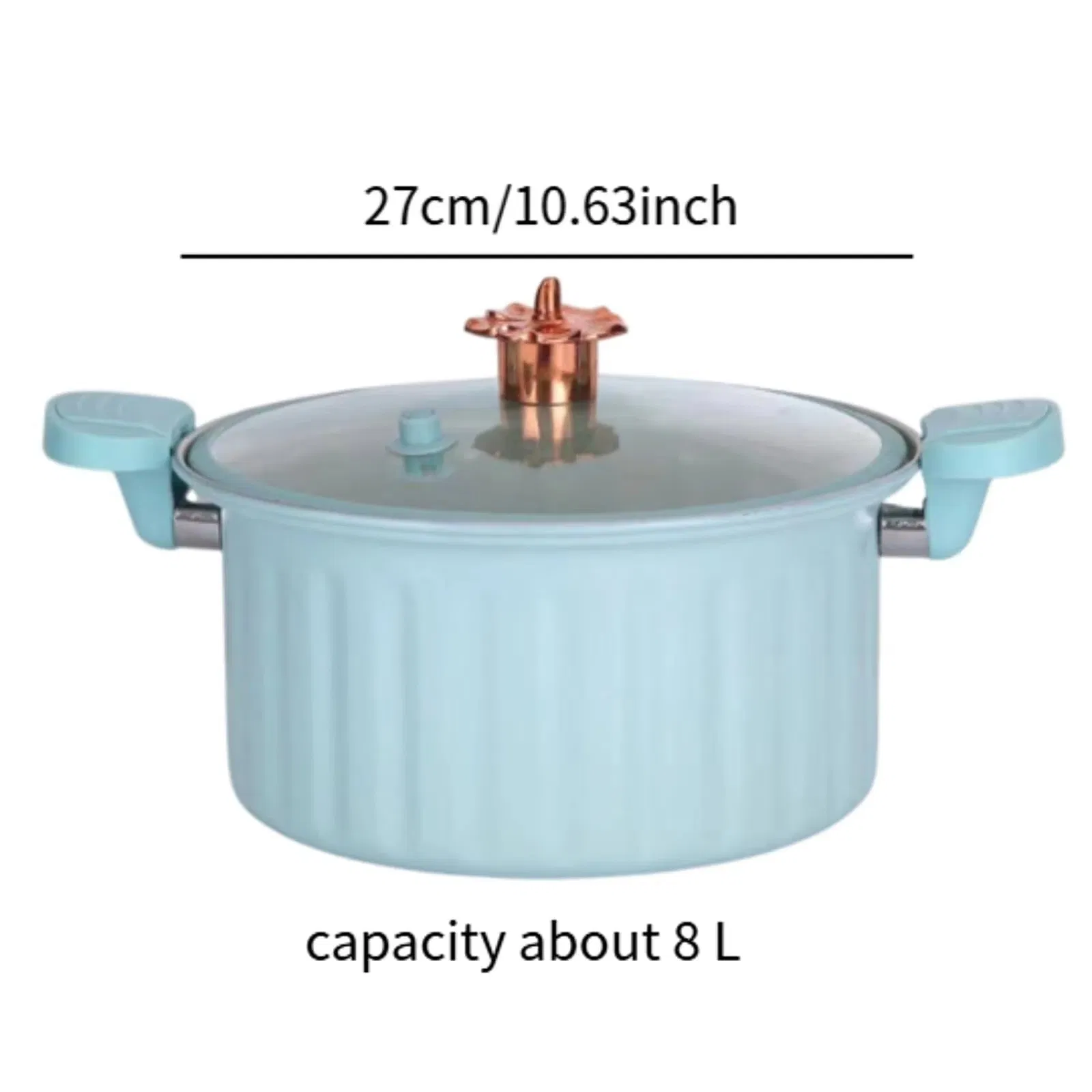 Hot Selling Home 10L Large Capacity Soup Pot Non-Stick Double Ear Pot with Glass Lid Cooker Enamel Micro Pressure Cookware