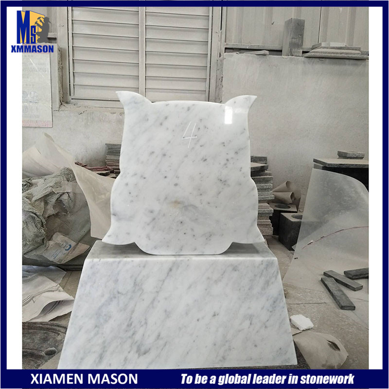 Cheap Price Hunan White Marble Memorial Stone for Graveyard Headstone