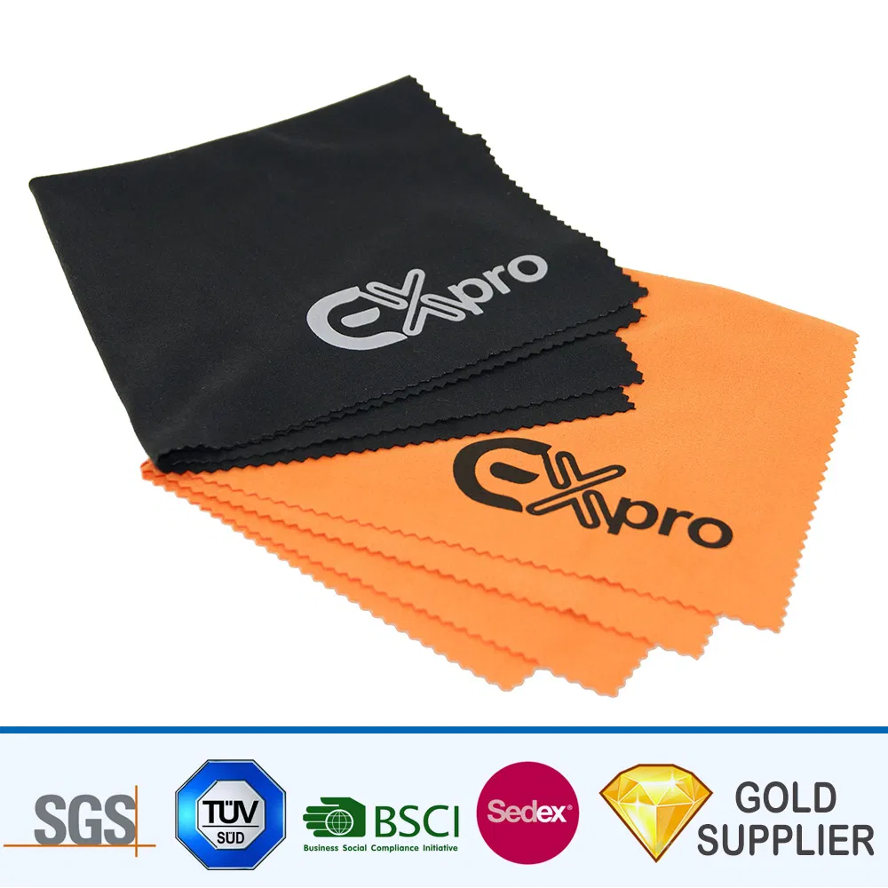 High Quality Personalized Custom Water Absorbent Soft Cloth Dustless Glasses Sunglasses Eyeglasses Microfiber Screen Cleaner