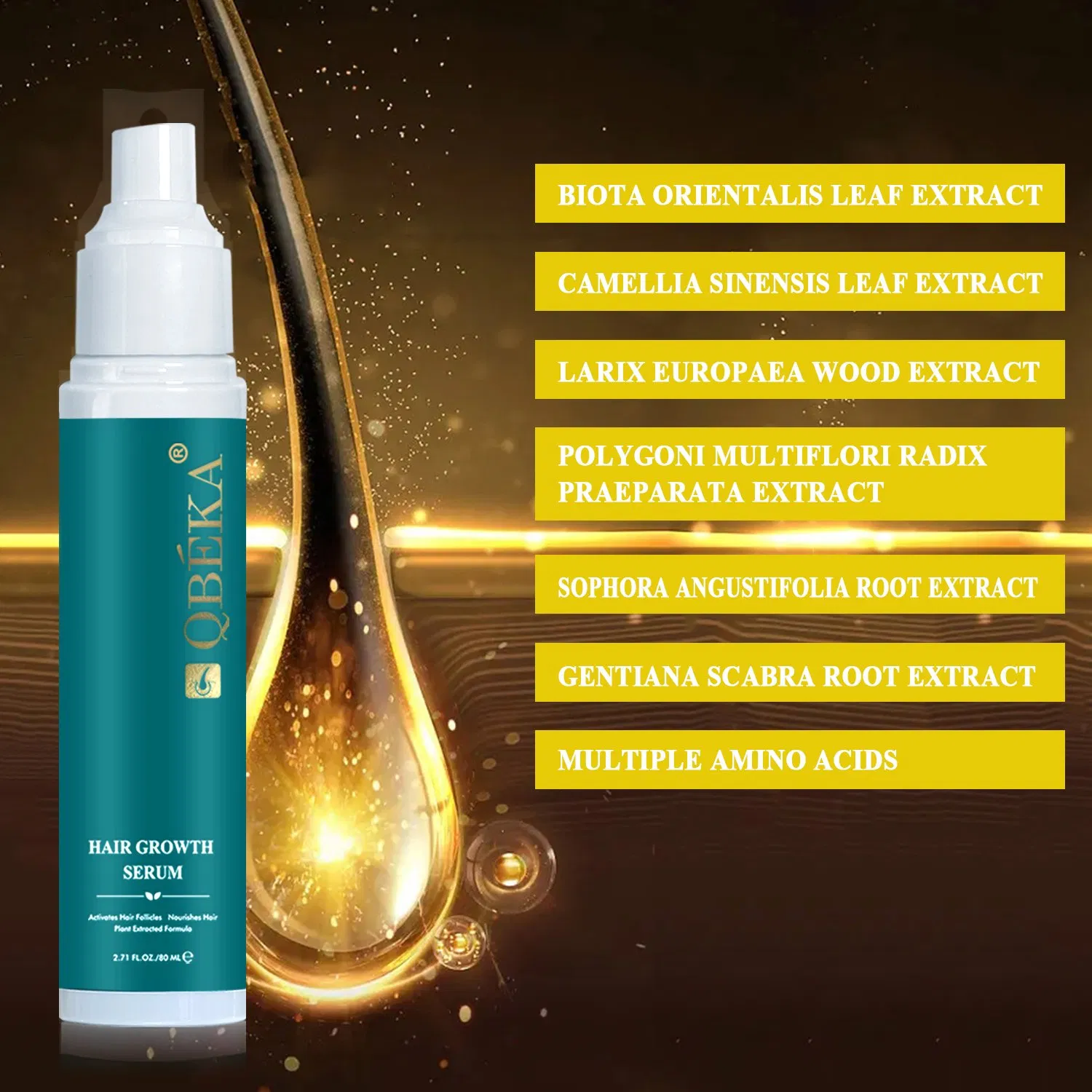 Qbeka Hair Growth Spray for Thicker & Longer Hair